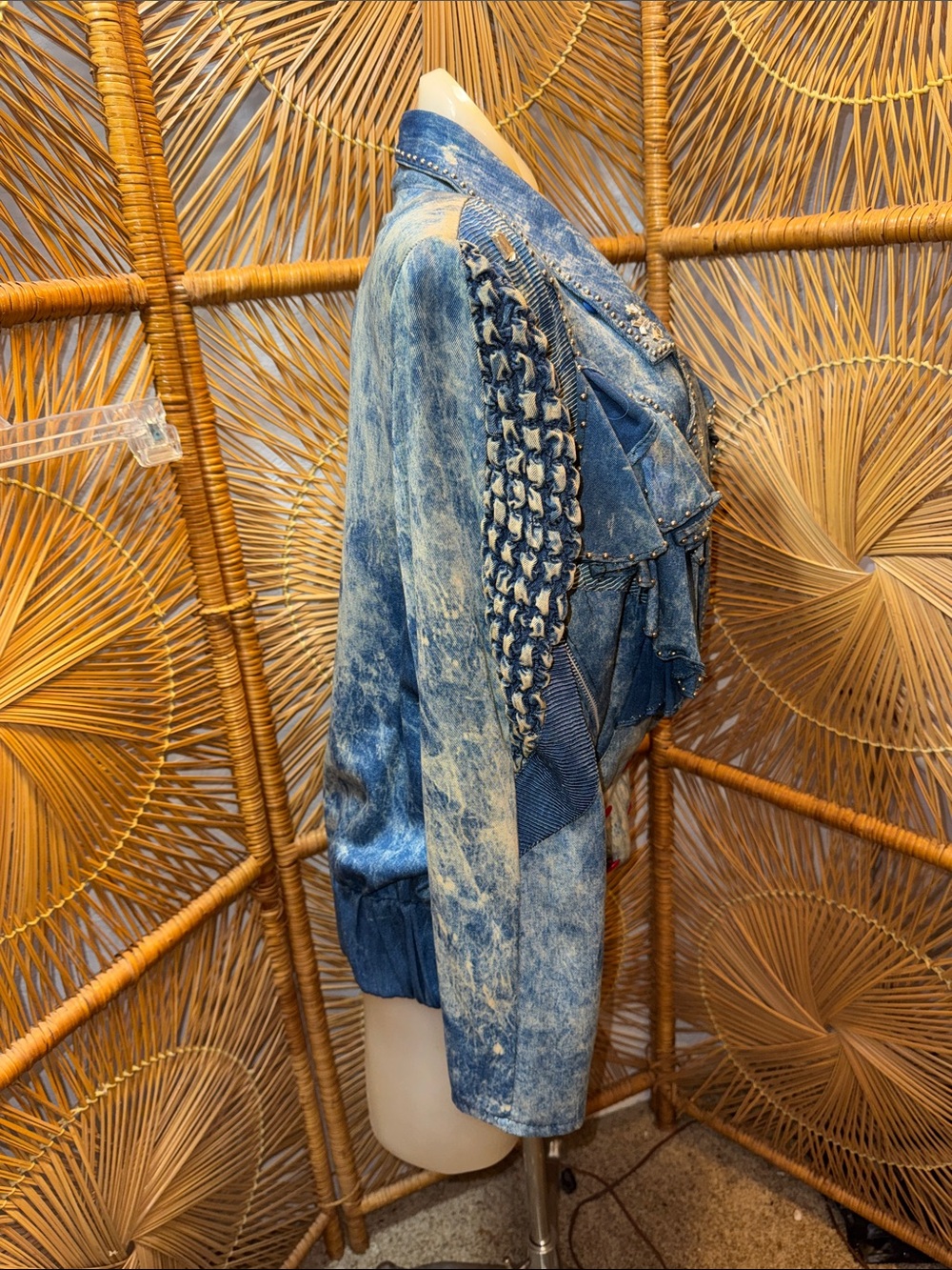 Vintage Denim Ruffled Jacket - Picture 5 of 9